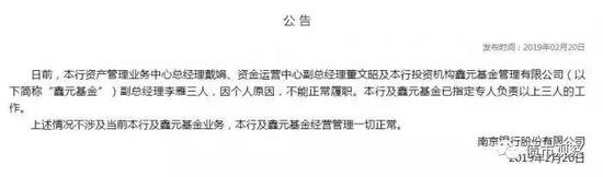 南京银行公告
